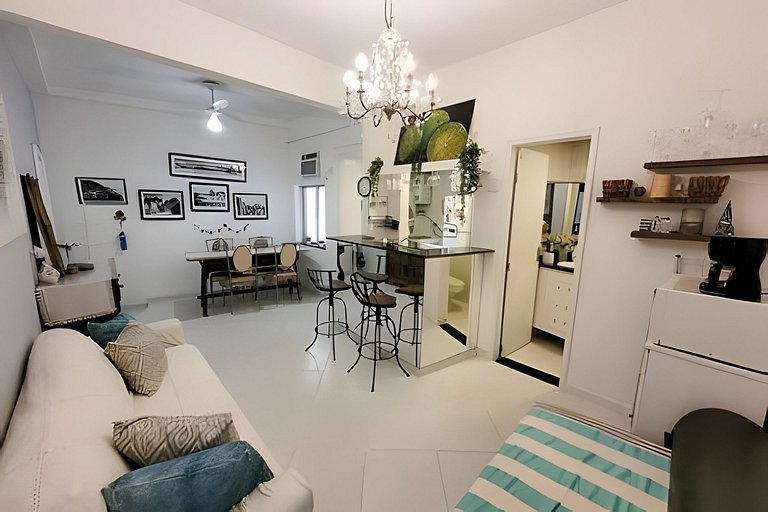 Apto 2 qts a 120 mts da Praia, otima localizaçao