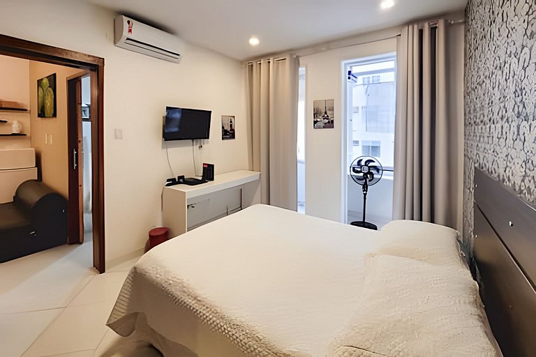 Apto 2 qts a 120 mts da Praia, otima localizaçao