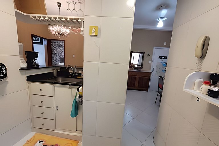Apto 2 qts a 120 mts da Praia, otima localizaçao
